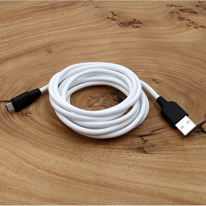 Сверхпрочный силиконовый USB кабель HOCO X21 Micro USB 2m White