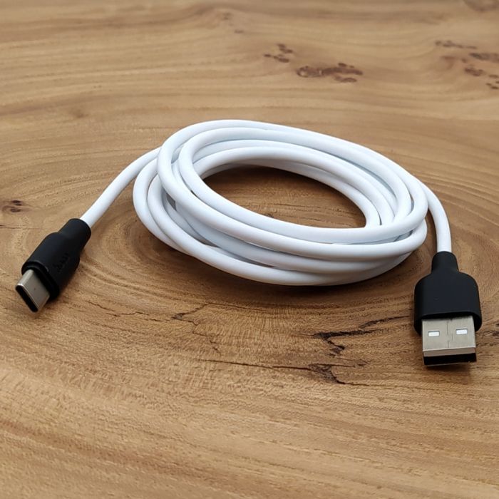 Сверхпрочный силиконовый USB кабель HOCO X21 Type-C 2m White