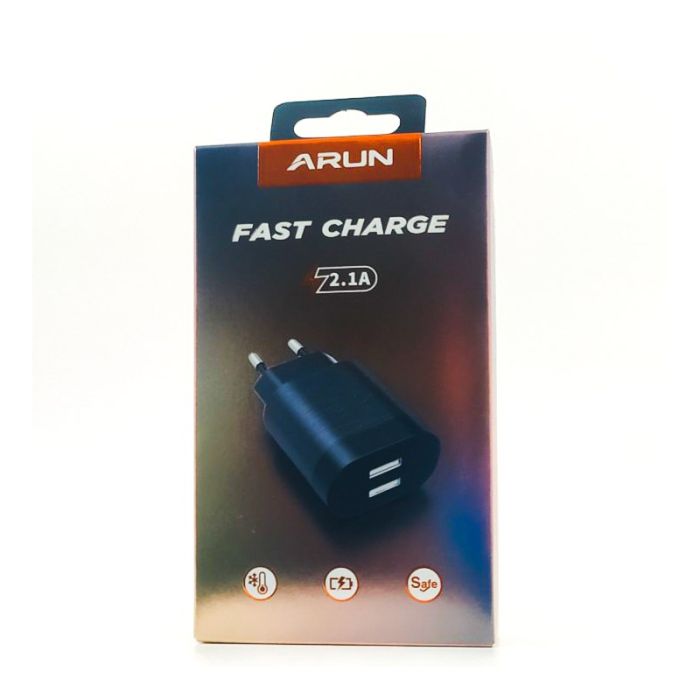 Мощный сетевой блок питания на 2 USB 2,1A ARUN U221e