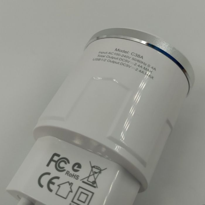 Сетевое зарядное устройство на 2 USB HOCO C38A