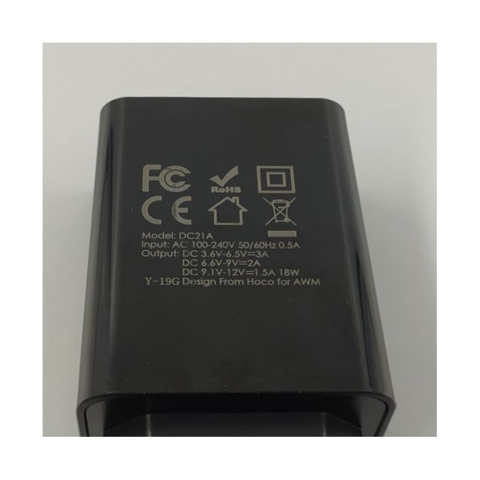 Сетевое зарядное устройстро HOCO DC21A (1USB/3A) QC3.0