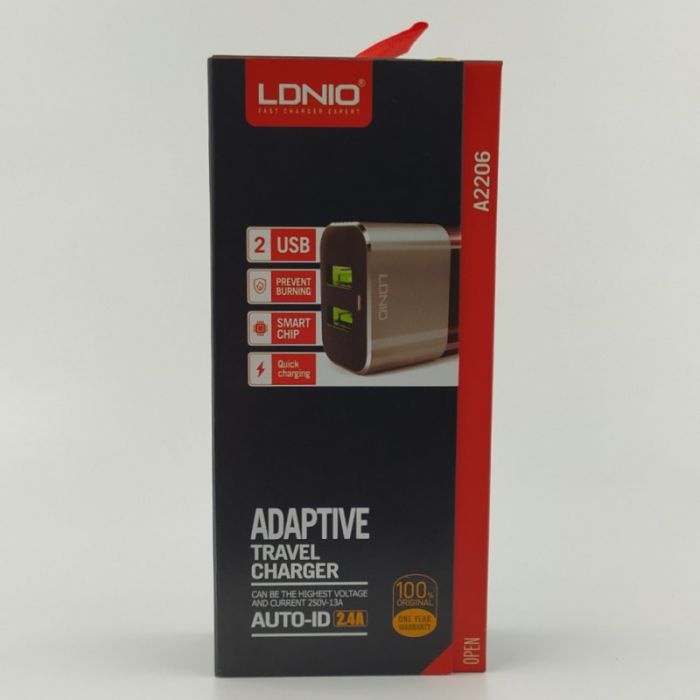 Металическое сетевое зарядное устройство Micro USB LDNIO A2206