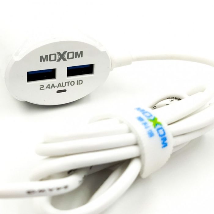 Сетевое зарядное устройство для iPhone Lightning + 2USB 2.4A MOXOM