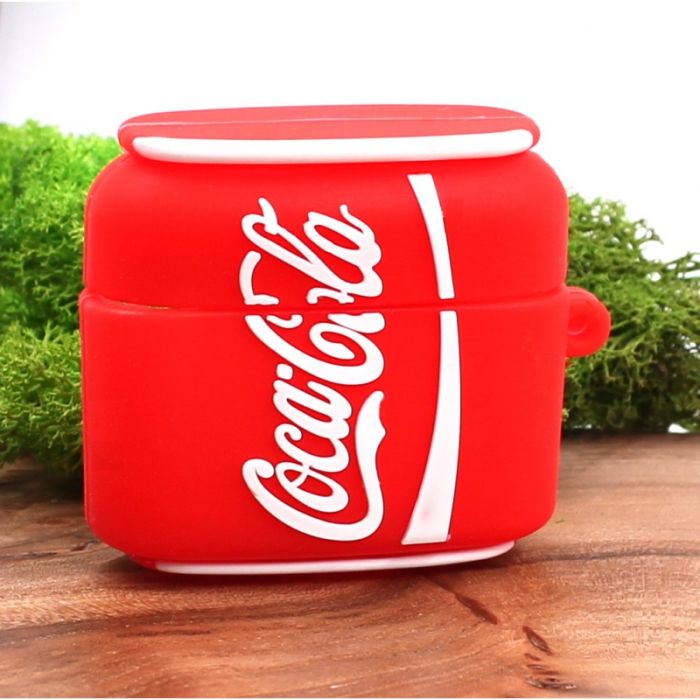 Ударопрочный силиконовый чехол для Apple AirPods Pro Rubber Coca-Cola
