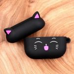 Ударопрочный силиконовый чехол для Apple AirPods Pro Toy Cat Black