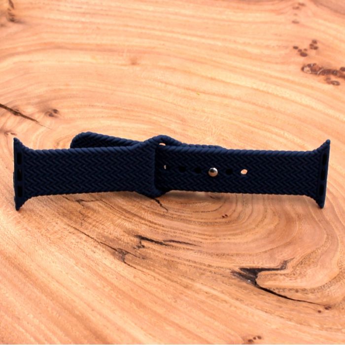 Универсальный силиконовый ремешок для Apple Watch Braided Navy Storm 38/40mm