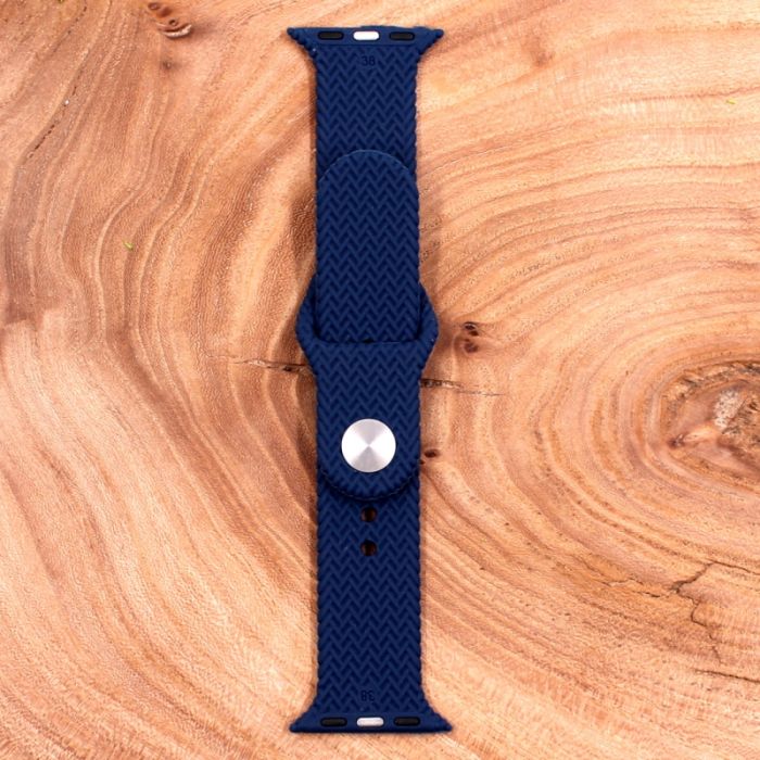 Универсальный силиконовый ремешок для Apple Watch Braided Navy Storm 42/44mm