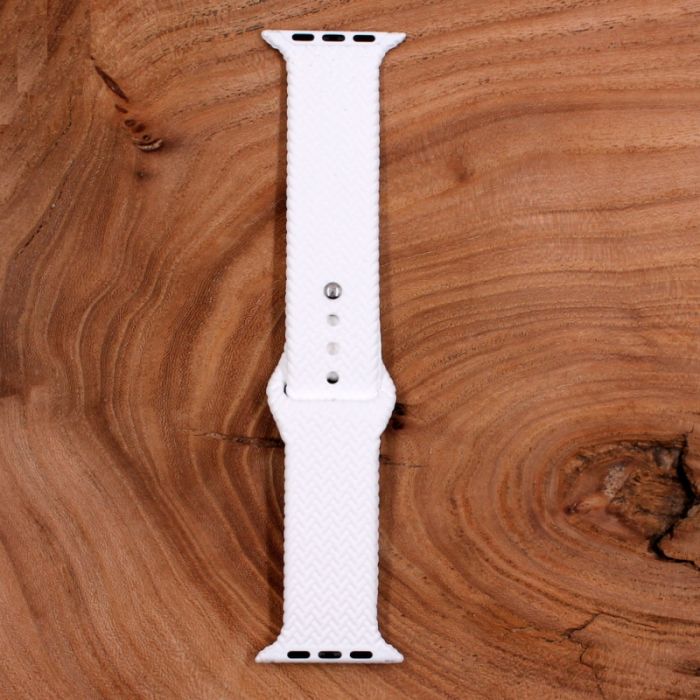 Универсальный силиконовый ремешок для Apple Watch Braided White 38/40mm