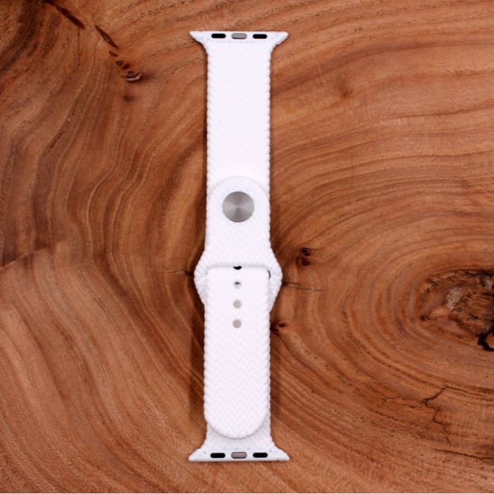 Универсальный силиконовый ремешок для Apple Watch Braided White 38/40mm