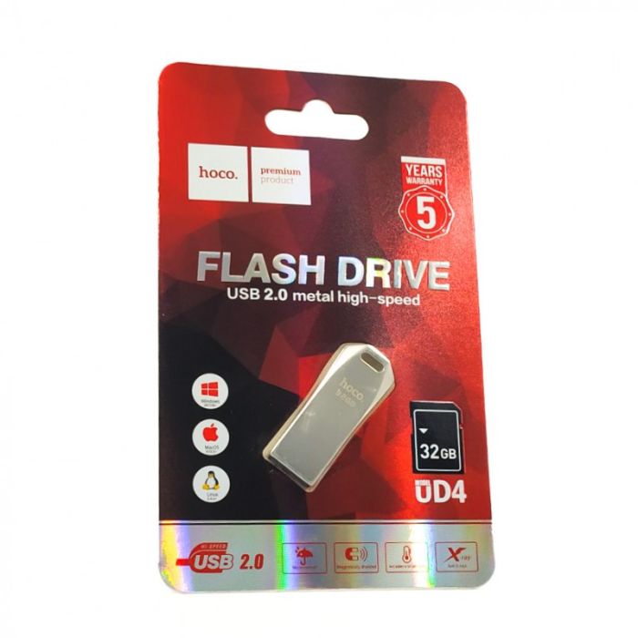 Стильный металлический USB флеш накопитель HOCO UD4 32Gb