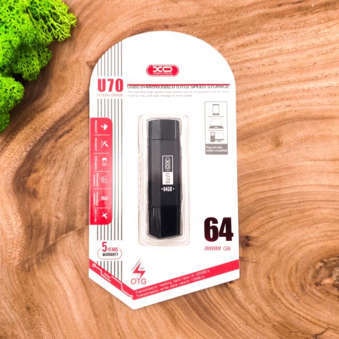 Двусторонняя флешка USB + Micro USB  Lenyes 8GB
