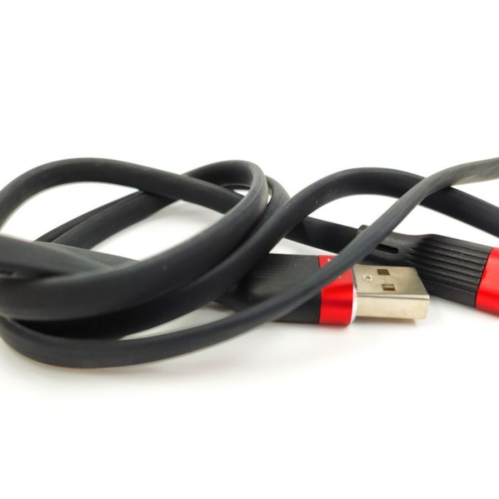 Сверхпрочный силиконовый USB кабель HOCO U72 Lightning Black
