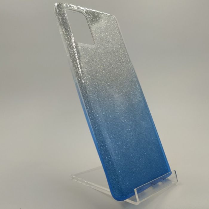 Силиконовый чехол с блёстками VAJA SAMSUNG A71 Blue