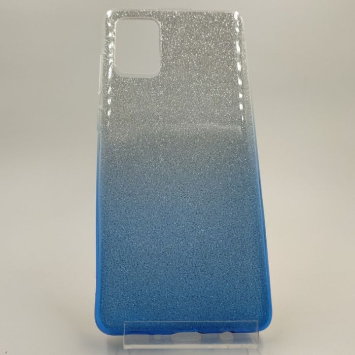 Силиконовый чехол с блёстками VAJA SAMSUNG A71 Blue