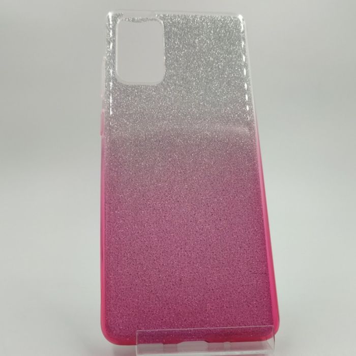 Силиконовый чехол с блёстками VAJA SAMSUNG S20+ Pink