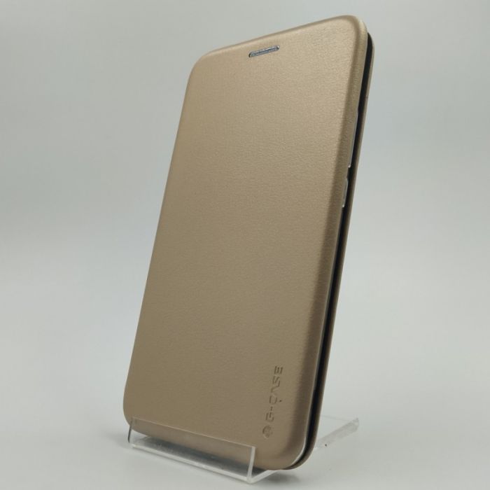 Кожаный противоударный чехол-книжка Wing HUAWEI PSMART+ GOLD