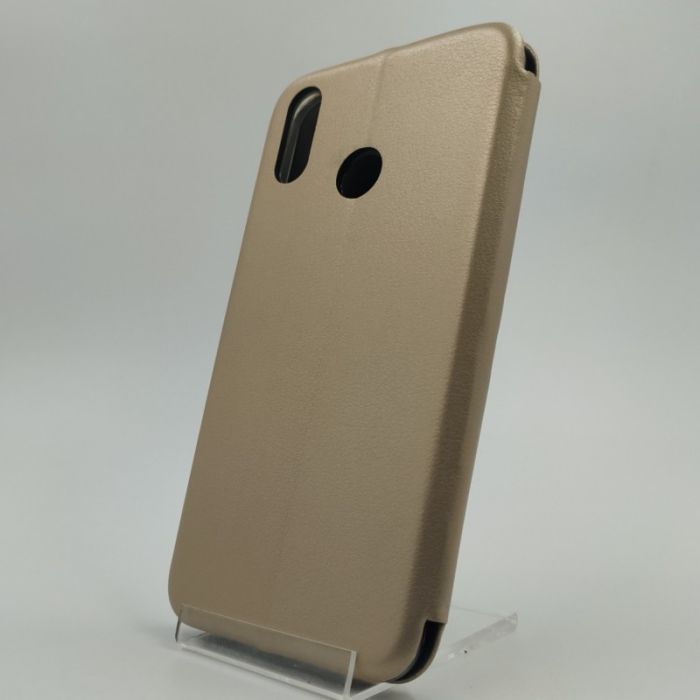 Кожаный противоударный чехол-книжка Wing HUAWEI PSMART+ GOLD