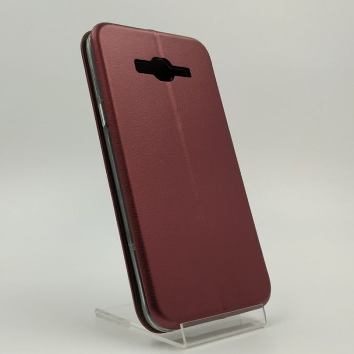 Кожаный противоударный чехол-книжка Nillkin Samsung J7 Ruby