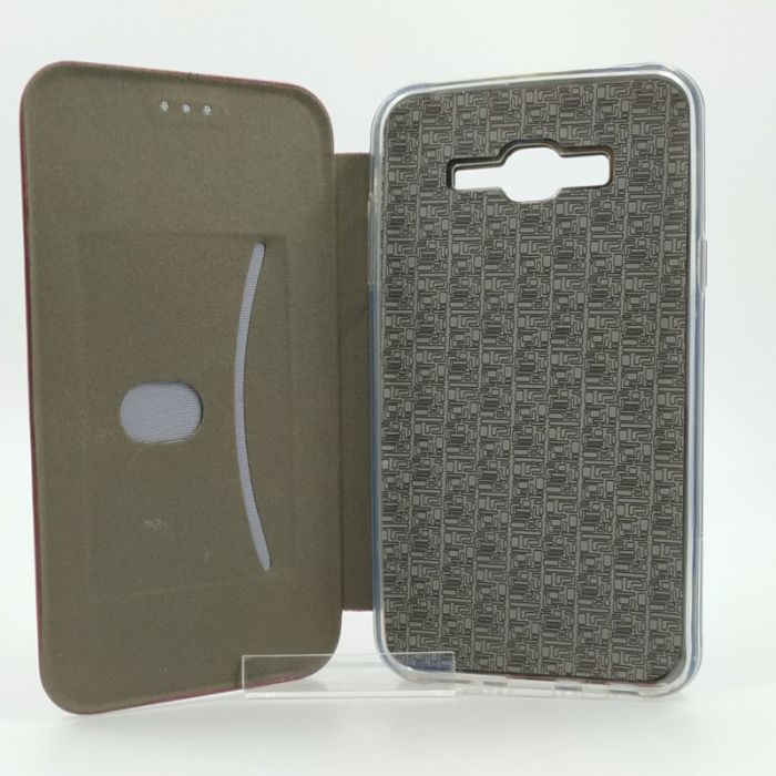 Кожаный противоударный чехол-книжка Nillkin Samsung J7 Ruby