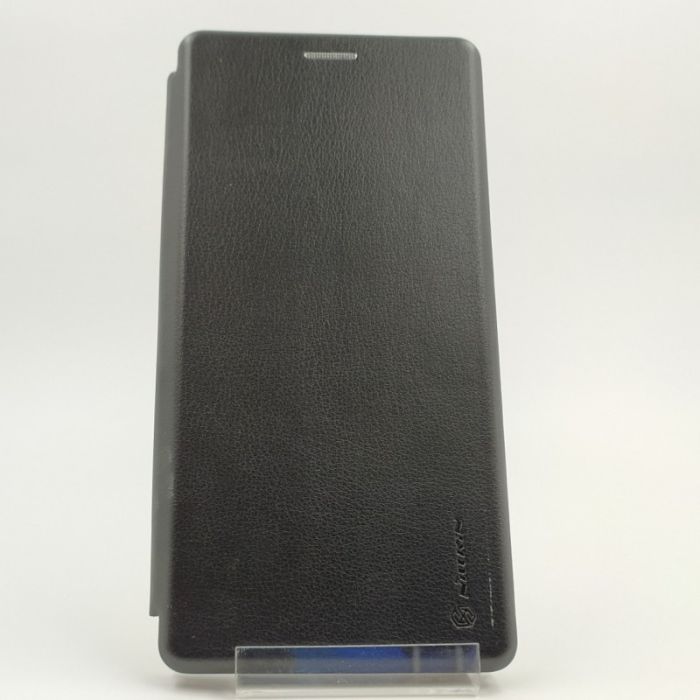 Кожаный противоударный чехол-книжка Wing Samsung A20S BLACK