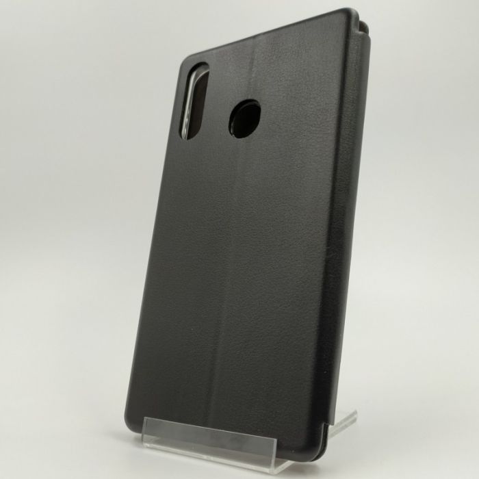 Кожаный противоударный чехол-книжка Wing Samsung A20S BLACK