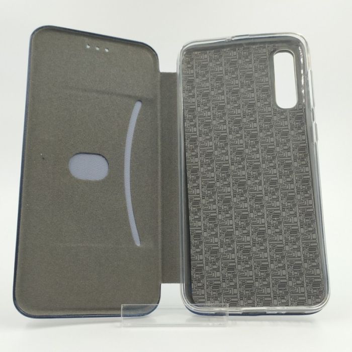 Кожаный противоударный чехол-книжка Nillkin Samsung A30/A20 NAVY STORM