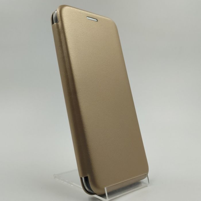 Кожаный противоударный чехол-книжка Wing Samsung A50/A30s GOLD