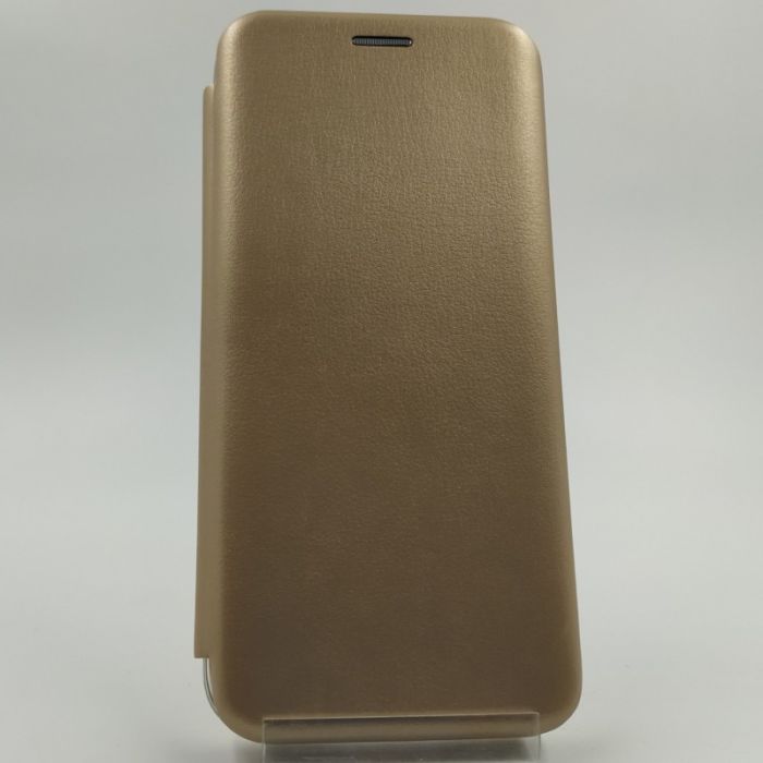Кожаный противоударный чехол-книжка Wing Samsung A50/A30s GOLD