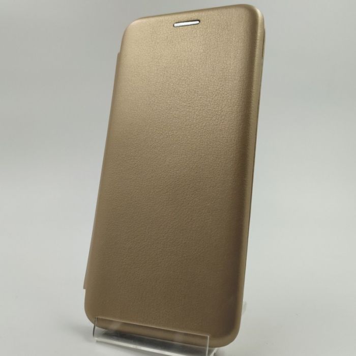 Кожаный противоударный чехол-книжка Wing Samsung A50/A30s GOLD