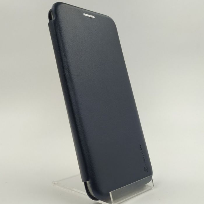 Кожаный противоударный чехол-книжка Hoco Samsung A50/A30s Navy Storm