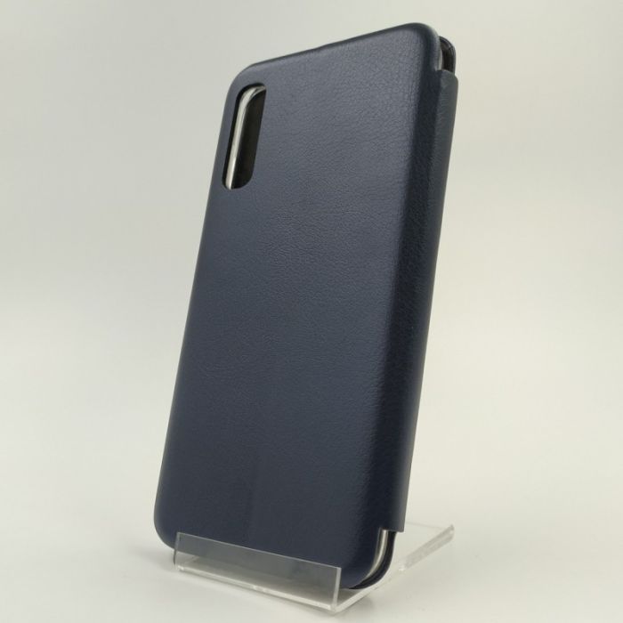 Кожаный противоударный чехол-книжка Hoco Samsung A50/A30s Navy Storm