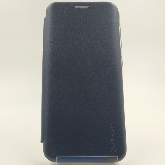 Кожаный противоударный чехол-книжка Hoco Samsung A50/A30s Navy Storm