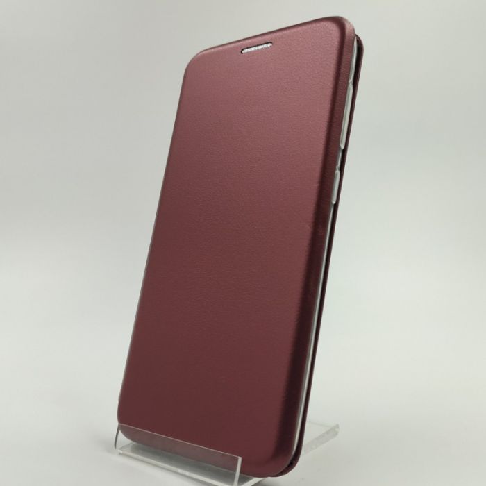 Кожаный противоударный чехол-книжка Wing Samsung A50/A30s RUBY