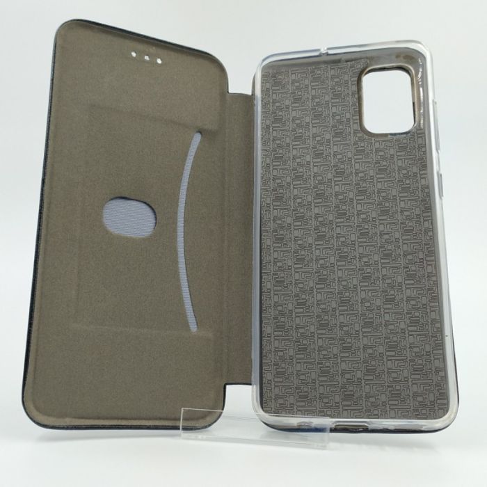 Кожаный противоударный чехол-книжка Wing Samsung A51 Black