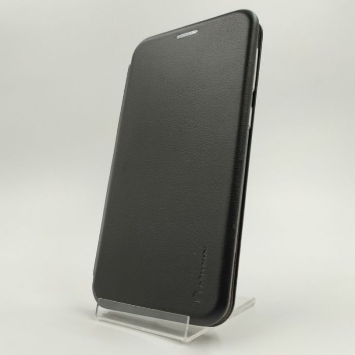 Кожаный противоударный чехол-книжка Wing Samsung M30S Black