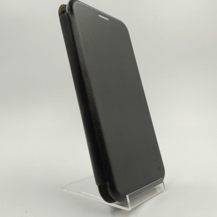 Кожаный противоударный чехол-книжка Wing Samsung M30S Black