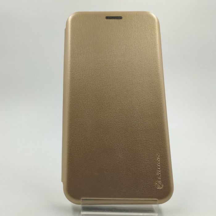 Кожаный противоударный чехол-книжка Hoco Case Xiaomi Redmi Note8 Gold