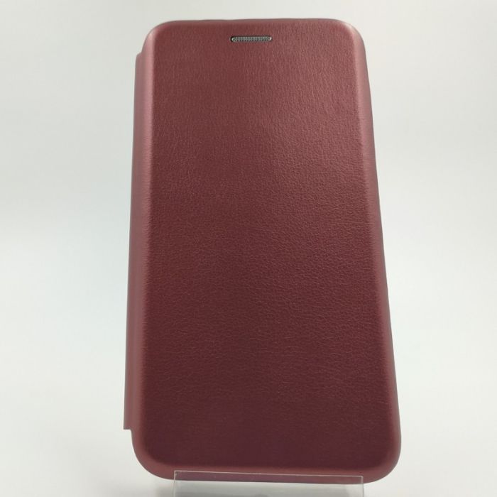 Кожаный противоударный чехол-книжка Hoco Case Xiaomi Redmi8 Ruby