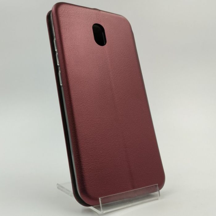 Кожаный противоударный чехол-книжка Wing Xiaomi Redmi8A Ruby