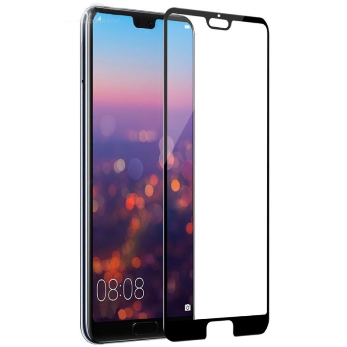 Защитное стекло 2.5D GLASS HOCO Huawei P20 Black (Черный) Перед