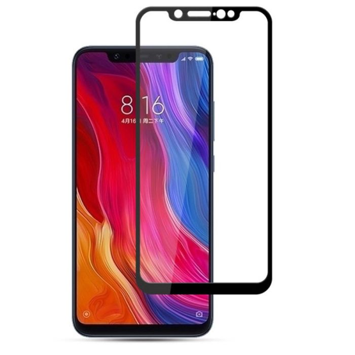 Защитное стекло 2.5D GLASS HOCO Xiaomi Mi8 Black (Черный)