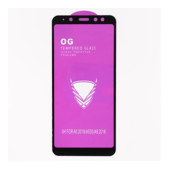Защитное стекло Full Glue 3D Glass Samsung Galaxy A8 (2018) A530 Black (Черный)