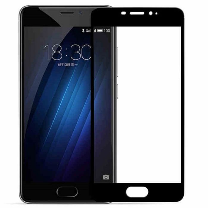 Защитное стекло Full Glue Glass Meizu M6 Black (Черный)